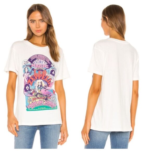 Daydreamer Led Zepplin Electric Magic Weekend Tee in Vintage White | Medium - Picture 1 of 6